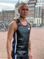 Mr Riegillio MR Tank Top - Black - Blue Stripe XS