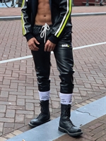 Mr Riegillio MR Tracksuit Pants - Black - Neon Stripe XXL