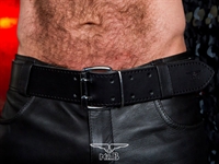 Mister B Leather Belt Stitched 5 cm 75 S